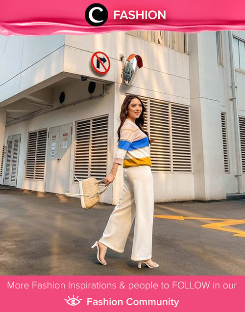 Need some outfit inspiration for a chic look today? Steal Clozette Ambassador @priscaangelina’s look with striped top and white culottes. Simak Fashion Update ala clozetters lainnya hari ini di Fashion Community. Yuk, share outfit favorit kamu bersama Clozette.