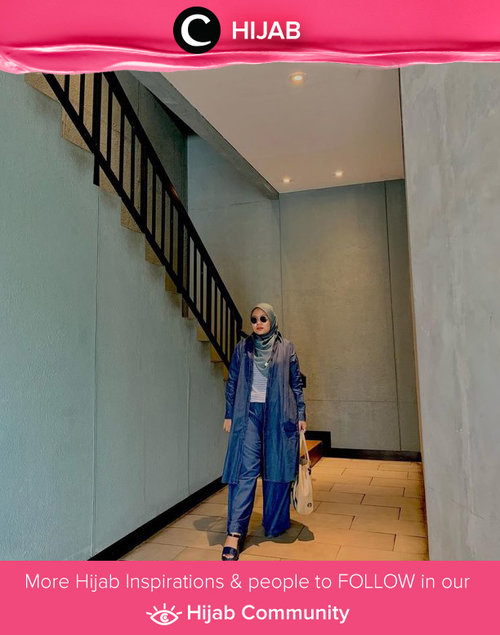Denim set and a pair of sunglasses for a cool weekend ahead! Image shared by Clozetter @sridevi_sdr. Simak inspirasi gaya Hijab dari para Clozetters hari ini di Hijab Community. Yuk, share juga gaya hijab andalan kamu.