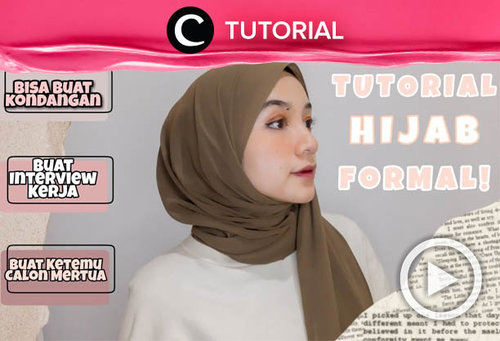 Butuh inspirasi hijab untuk acara formal? Coba intip di: http://bit.ly/3aInCW3. Video ini di-share kembali oleh Clozetter @shafirasyahnaz. Lihat juga tutorial lainnya di Tutorial Section.