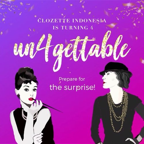 We have an exciting news for you! Clozette turns 4th next month and we have a big surprise! Find out about it here bit.ly/clz-un4gettable (link on bio)

#clozetteid