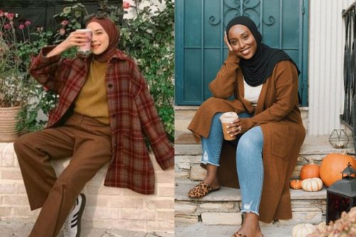 7  OOTD Hijab Dengan Outer Cokelat Yang Simpel Tapi Stylish Untuk Sehari-hari