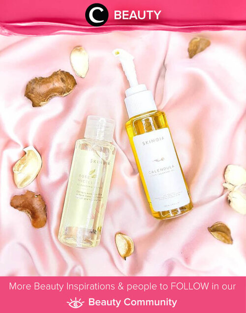 Brand lokal Skinoia punya dua cleanser yang bisa jadi pilihan untukmu, Clozetters; Calendula Light Cleansing Oil dengan fungsi deep cleanse untuk bold makeup sekalipun, dan Rose Micellar Cleansing Water yang mengandung 90% rose water untuk menyegarkan dan membersihkan wajah sehari-hari. Image shared by Clozetter @kamuskinblog. Simak Beauty Update ala clozetters lainnya hari ini di Beauty Community. Yuk, share produk favorit dan makeup look kamu bersama Clozette.