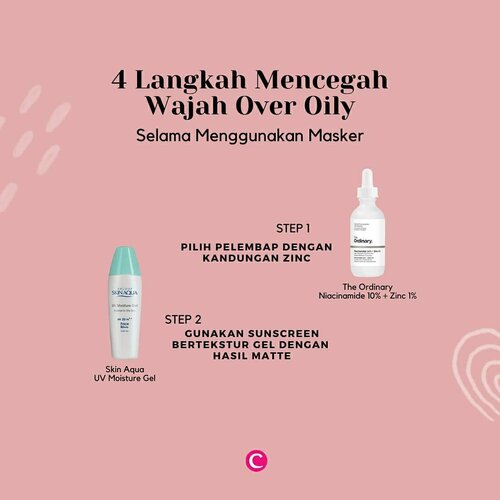 Bagi Clozetters yang nggak selalu berada di ruangan ber-AC, memakai masker di cuaca seperti sekarang kadang membuat wajah terutama area yang tertutup masker jadi semakin berminyak karena panas dan kurang mendapat sirkulasi udara.​.​Untuk mencegah wajah memproduksi minyak berlebih, ada beberapa langkah yang bisa kita lakukan, nih. Diantaranya pastikan wajah terhidrasi dengan baik dan gunakan produk dengan hasil matte serta punya kandungan zinc. Menggunakan bedak tabur juga dapat membantu wajah lebih fresh seharian dan lepaskan masker secara berkala selama 1 menit agar kulit bisa bernapas dengan baik. Clozetters juga bisa menggunakan face oil blotting paper jika dirasa perlu, ya.​.​Swipe untuk lihat rekomendasi produknya!​.​📷 @deciem @skinaquaid @innisfreeindonesia @acnesid​.​#ClozetteID #skincaretips #ClozetteIDCoolJapan #ClozetteXCoolJapan #beautytips #oilyface #theordinary #skinaqua #innisfree #acnes