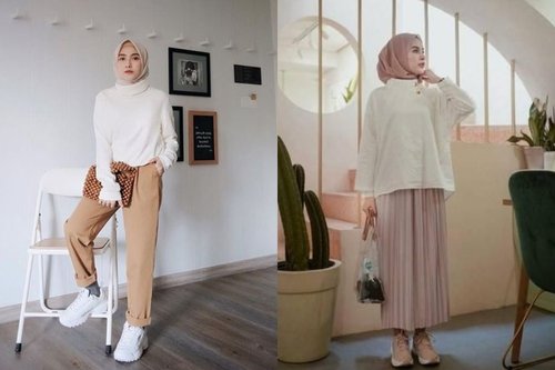 7 OOTD Hijab dan Baju Putih untuk Lebaran Tercantik, Bikin Pangling dan Glowing