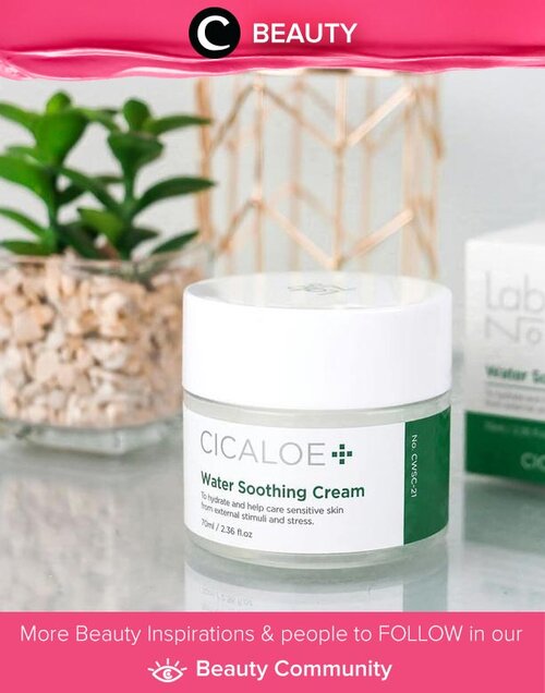 Pemilik kulit sensitif pasti suka dengan skincare bertekstur gel yang terasa sejuk dan nyaman ketika diaplikasikan! Coba intip Labno Cicaloe Water Soothing Cream ini. Memiliki aroma lemon grass, produk ini tak meninggalkan rasa berminyak maupun lengket. Image shared by Clozetter @gadzotica. Simak Beauty Update ala clozetters lainnya hari ini di Beauty Community. Yuk, share juga beauty product favoritmu bersama Clozette.