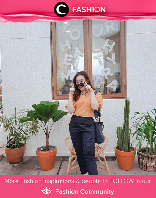 Yay, another bright orange look for a cheerful Sunday, shared by Clozetter @yuuisabella. Simak Fashion Update ala clozetters lainnya hari ini di Fashion Community. Yuk, share outfit favorit kamu bersama Clozette.