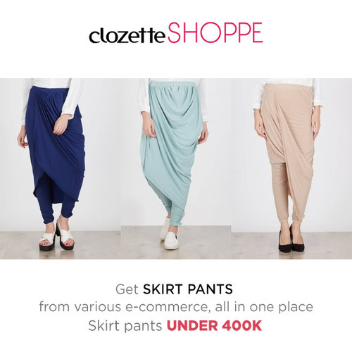 Skirt pants masih jadi favorit karena tetap stylish meskipun simpel. Belanja celana model terkini DI BAWAH 400K dari berbagai e-commerce site di #ClozetteSHOPPE!
http://bit.ly/2awknkc