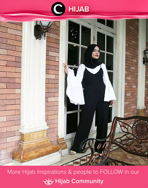 Jumpsuit and flare sleeves top. Steal the look by Clozetter Annisa. Simak inspirasi gaya Hijab dari para Clozetters hari ini di Hijab Community. Image shared by Clozetter: @annisaramalia. Yuk, share juga gaya hijab andalan kamu 