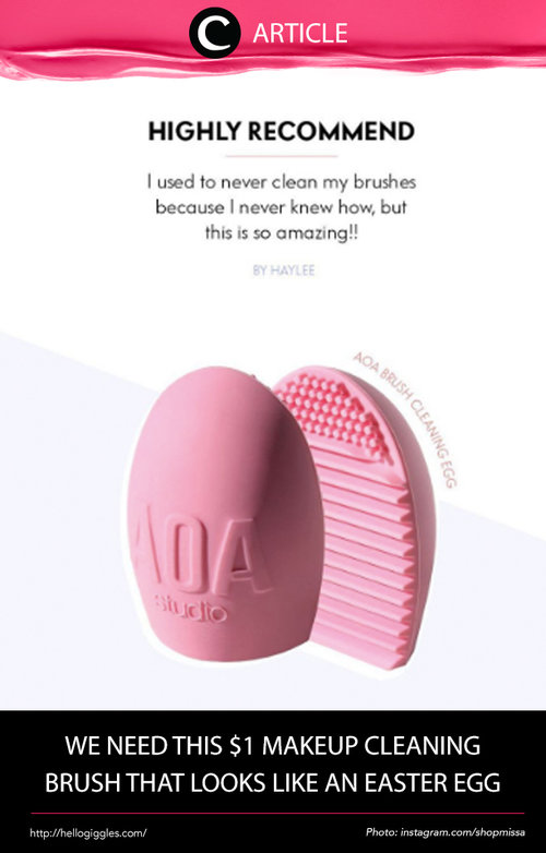 "Makeup cleaning brush ini tidak hanya lucu bentuknya, tapi juga merupakan item wajib para beauty junkie untuk menjaga kebersihan brush. Baca selengkapnya di http://bit.ly/2imAB4e. Simak juga artikel menarik lainnya di Article Section pada Clozette App. "