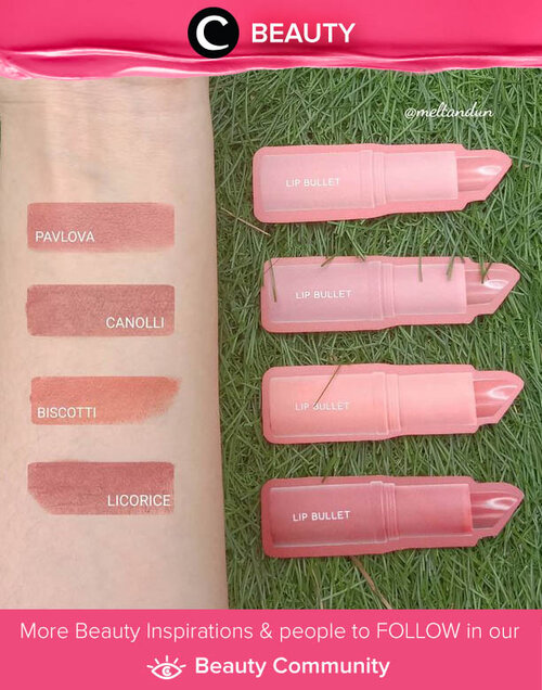 Sekilas, keempat warna Lip Bullet dari BLP in memang mirip. Akan tetapi, setelah di-swatch, perbedaannya jadi semakin terlihat.Shade mana yang jadi pilihanmu, Clozetters? Image shared by Clozetter @meltandun. Simak Beauty Update ala clozetters lainnya hari ini di Beauty Community. Yuk, share produk favorit dan makeup look kamu bersama Clozette.