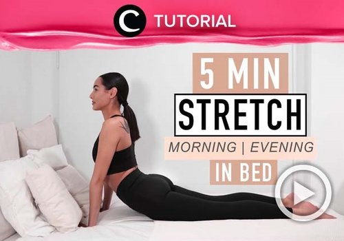 Kaum rebahan mana suaranya? Kini kamu bisa melakukan stretching setiap pagi dan sore hari dari atas kasur, lho. Lihat selengkapnya di: https://bit.ly/3BHqVr9 .Video ini di-share kembali oleh Clozetter @juliahadi. Lihat juga tutorial lainnya di Tutorial Section.
