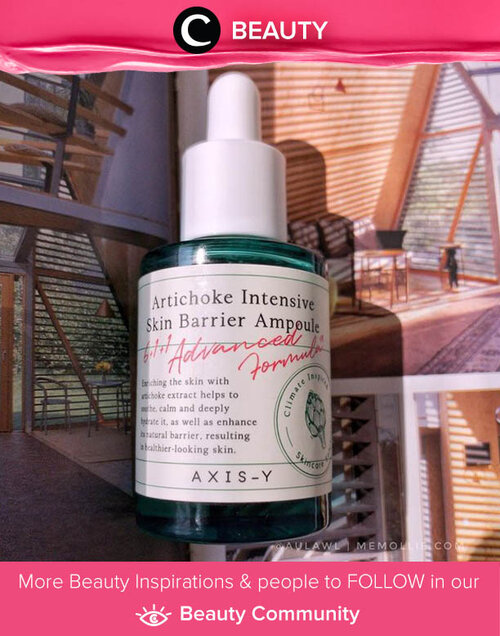 Baru masuk ke Indonesia, skincare Korea Axis-Y punya Artichoke Intensive Skin Barrier Ampoule yang aman untuk kulit sensitif. Dengan konsistensi seperti essence, produk ini mudah diserap dan ampuh untuk menyamarkan bekas jerawat. Image shared by Clozetter @awulawul. Simak Beauty Update ala clozetters lainnya hari ini di Beauty Community. Yuk, share produk favorit dan makeup look kamu bersama Clozette.