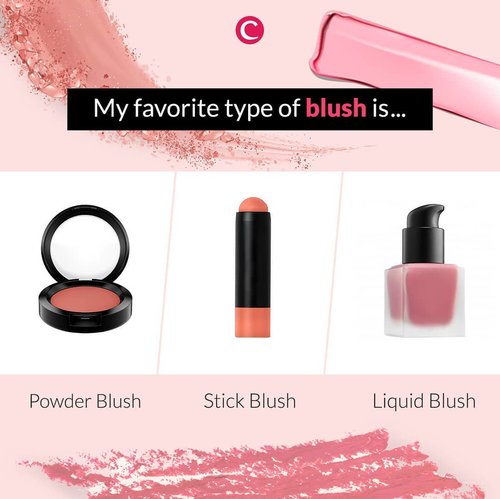Blush merupakan salah satu produk makeup yang mampu membuat wajah kita tampak lebih fresh karena pipi yang merona. Namun, banyaknya jenis blush di pasaran mungkin membuat kita bingung memilih blush yang cocok. Kalau kamu, apa tipe blush favoritmu, Clozetters? Tulis di kolom komentar, ya! #ClozetteID
