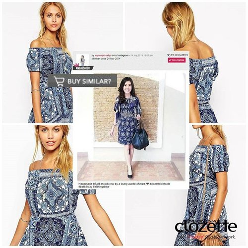 Kamu juga bisa menunjukkan rasa cinta negeri dengan memakai batik. Cari inspirasi dan temukan dengan fitur "Buy Similar" di www.clozette.co.id, yuk. 
#ClozetteID #batik #buysimilar #dress