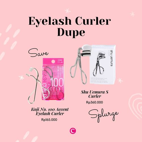 Sudah tau belum, satu jenis eyelash curler belum tentu cocok untuk semua bentuk mata, lho. Apabila salah pilih, ada resiko kelopak mata terjepit! Karena itulah beberapa brand mengeluarkan eyelash curler dengan bentuk unik supaya bisa digunakan di semua bentuk mata.​.Dua rekomendasi dari Clozette adalah @shuuemura S Curler dan Koji No. 100 Accent Eyelash Curler. Shu Uemura sudah terkenal mempunyai produk eyelash curler dengan kualitas yang setara dengan harganya. Tapi apabila kamu ingin yang lebih affordable, Koji No. 100 Accent Eyelash Curler bisa dicoba.​.​Kalo kamu biasanya pakai eyelash curler apa, nih?​.#ClozetteID #ClozetteIDCoolJapan #ClozetteXCoolJapan #ShuUemura #Koji100Accent #KojiEyelashCurler #ShuUemuraSCurler #BeautyTips #SaveOrSplurge #MakeupDupe