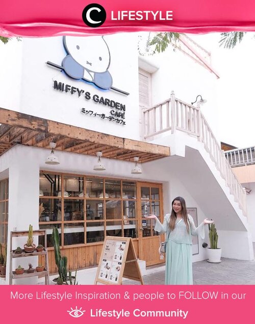 Miffy's Garden Cafe yang menggemaskan ini merupakan kafe favorit Clozetter @mgirl83 di Santorini Park Hua Hin, Thailand. Simak Lifestyle Updates ala clozetters lainnya hari ini di Lifestyle Community. Yuk, share juga momen favoritmu. 