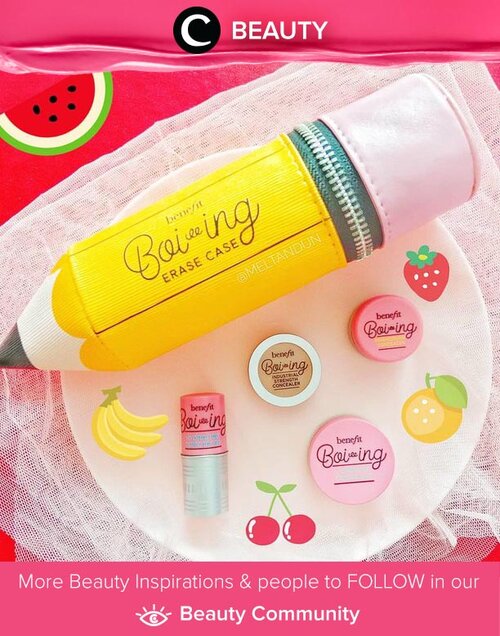 Packaging Benefit memang selalu juara, ya! Intip saja koleksi concealer Benefit Boi Ing milik Clozetter @meltandun ini! Simak Beauty Update ala clozetters lainnya hari ini di Beauty Community. Yuk, share juga beauty product favoritmu bersama Clozette.