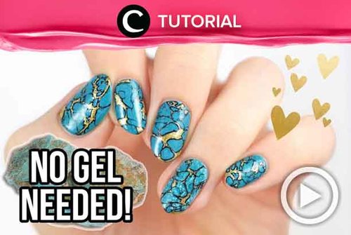 How to make realistic turqoise stone nails without using gel? See the tutorial here: http://bit.ly/2m6mkgf. Video ini di-share kembali oleh Clozetter @saniaalatas. Lihat juga tutorial lainnya di Tutorial Section.