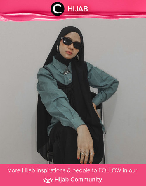 Clozetter @dindanalurita shared her statement look with some metal jewelries! Simak inspirasi gaya Hijab dari para Clozetters hari ini di Hijab Community. Yuk, share juga gaya hijab andalan kamu.