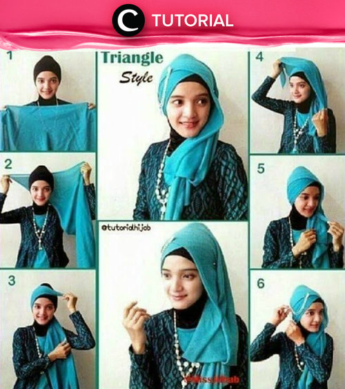 Jangan khawatir dengan bentuk wajahmu. Berikut tutorial mengenakan hijab untuk wajah dengan triangke shape: http://bit.ly/1Pld8c6. Image shared by Clozetter: aquagurl. Ingin tau tutorial Tutorials Hijab Update ala clozetters lainnya hari ini, di sini http://bit.ly/Tutorialhijab. See All Tutorials: http://bit.ly/alltutorials.