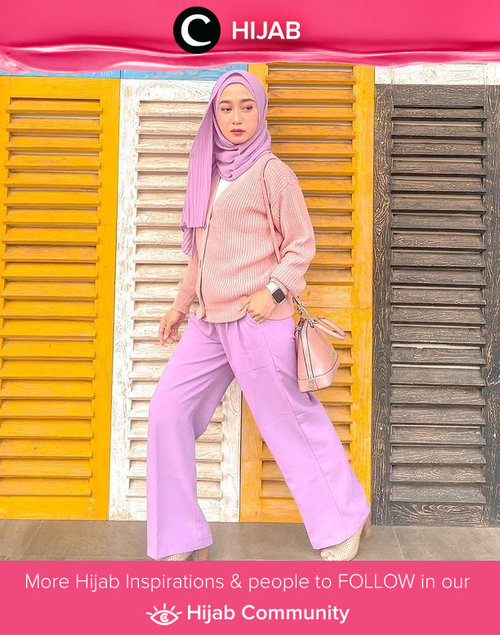 Lilac and blush combo made Clozetter @she_wian looks as sweet as candy! Simak inspirasi gaya Hijab dari para Clozetters hari ini di Hijab Community. Yuk, share juga gaya hijab andalan kamu.