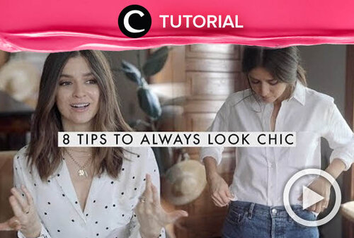 8 trik simpel ini bisa membuat kamu tampil lebih gaya dan tentunya percaya diri: http://bit.ly/2Spy8b4. Video ini di-share kembali oleh Clozetter @kamiliasari. Lihat juga tutorial lainnya di Tutorial Section.