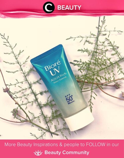 Apa sunblock andalanmu, Clozetters? kalau Clozetter @adindaptri merasa cocok dengan Biore UV Aqua Rich Watery Essence ini. Dengan hasil akhir matte, produk ini terasa cepat menyerap di wajah. Simak Beauty Update ala clozetters lainnya hari ini di Beauty Community. Yuk, share juga beauty product favoritmu bersama Clozette.