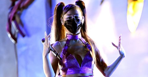 Ariana Grande's Iridescent VMAs Look Is Gorgeous, but I Couldn't Stop Staring at Her Platform Boots