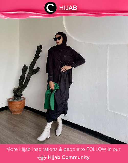Take your all black outfit to the next level by stealing Clozette crew @astrityas' style. Simak inspirasi gaya Hijab dari para Clozetters hari ini di Hijab Community. Yuk, share juga gaya hijab andalan kamu.