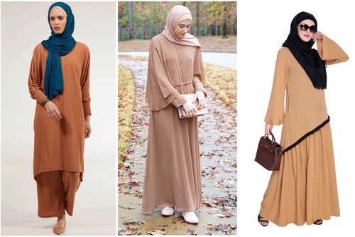 7 Perpaduan Warna Hijab dengan Gamis Cokelat Susu untuk Tampil Kalem dan Sopan