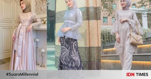 10 Gaya Kondangan Hijab ala Melody Prima dari Setelan hingga Kebaya