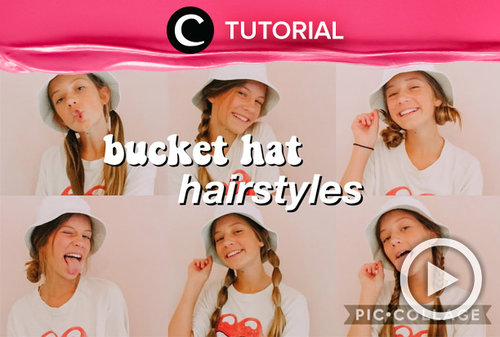 Meskipun menggunakan bucket hat, kamu bisa tetap tampil maksimal dengan hair style menggemaskan, lho: https://bit.ly/2RvV4Yi. Video ini di-share kembali oleh Clozetter @kamiliasari. Lihat juga tutorial lainnya di Tutorial Section.