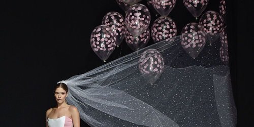 Behold! The Most Extra Wedding Gown with Added Helium Balloons Just Took the Runway