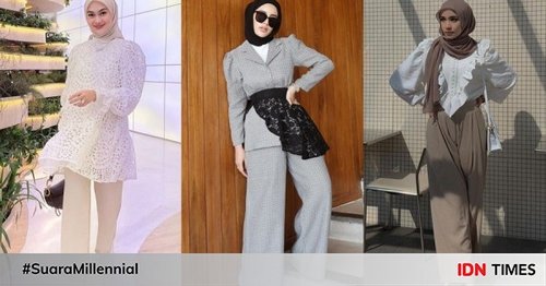 9 Style Kondangan Hijab dengan Kulot, Bikin Kelihatan Awet Muda