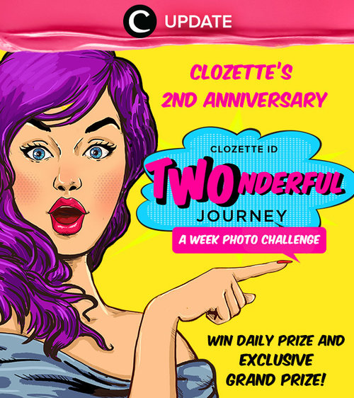 Clozette Indonesia ulang tahun yang ke-2! Untuk merayakannya, Clozette Indonesia mengadakan kompetisi foto selama satu minggu! Cek http://www.clozette.co.id/contest, ya untuk informasi lebih lanjut. Jangan lewatkan info seputar acara dan promo dari brand/store lainnya di sini http://bit.ly/ClozetteUpdates