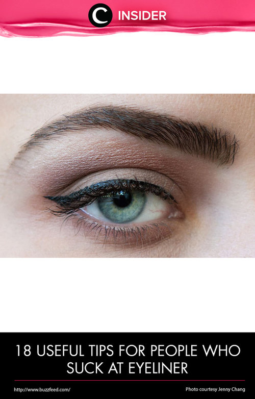 Masih sulit memakai eyeliner? Coba 18 trik berikut: http://bzfd.it/1SVuTDf. Simak juga artikel menarik lainnya di http://bit.ly/ClozetteInsider