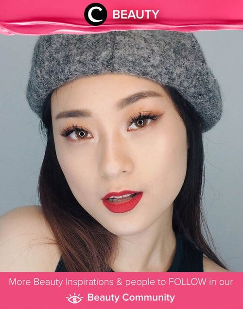 Bold make up look ala Clozette Ambassador hisafu ini menggunakan Clio Mad Liquid Lips no. 1. Simak Beauty Updates ala clozetters lainnya hari ini di Beauty Community. Image shared by Clozette Ambassador @hisafu. Yuk, share beauty product andalan kamu.