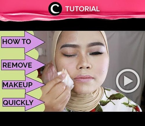 Sering merasa kesulitan menghapus makeup dengan cepat? Yuk tonton tutorial berikut : http://bit.ly/2KrxJiB . Video ini di-share kembali oleh Clozetter @chocolatelove. Intip tips lainnya di Tutorial section ya.