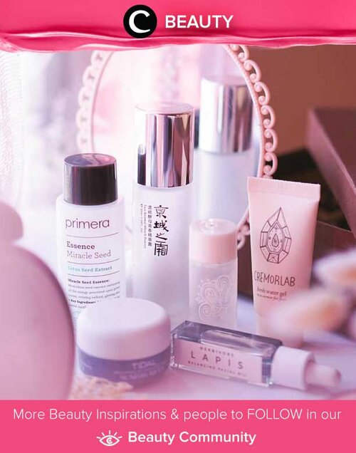 Pecinta travel/mini size mana suaranya? Foto di atas ini merupakan produk skincare dengan travel size favorit  Clozetter @mykittybeauty. Simak Beauty Update ala clozetters lainnya hari ini di Beauty Community. Yuk, share juga beauty product favoritmu bersama Clozette.