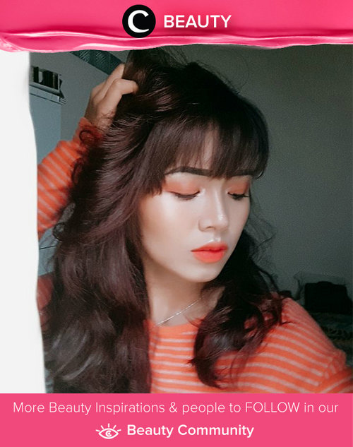 This is Clozetter's Sylvia tone-one-tone makeup look in Tangerine. It's suitable for all event and so flexible.  Simak Beauty Updates ala clozetters lainnya hari ini di Beauty Community. Image shared by Clozetter @sylviaodilia. Yuk, share beauty product andalan kamu.