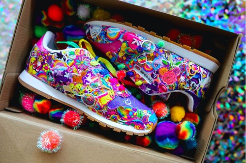 Lisa Frank created the only sneakers that will make multicolored dolphins sing