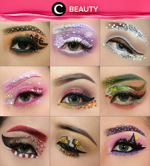 9 eye makeup creations for unusual moment. Simak Beauty Updates ala clozetters lainnya hari ini, di sini http://bit.ly/Clozettebeauty. Image shared by Clozetter: ellentan. Yuk, share beauty product andalan kamu bersama Clozette.
