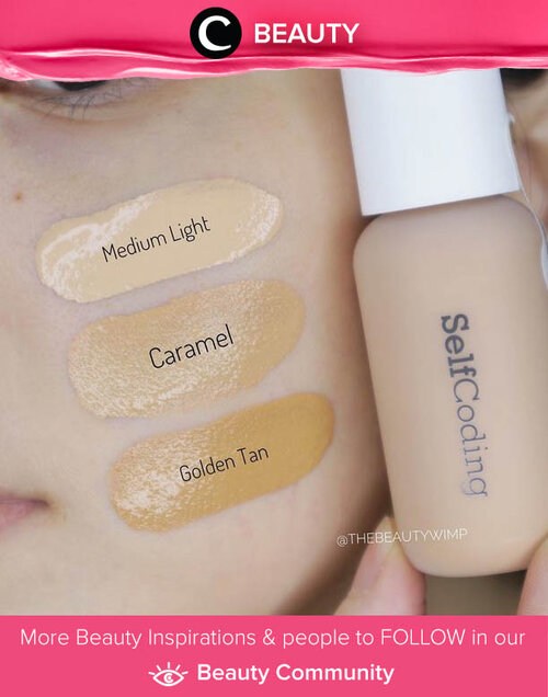 SelfCoding Never Be the Same Liquid Foundation swatches! Meskipun berasal dari Korea, produk ini punya 6 total shade yang ternyata cocok untuk kulit orang Indonesia. lho. Memiliki hasil akhir velvet, produk ini cocok untuk kamu yang tak suka foundation terlalu matte maupun dewy. Just right in between. Image shared by Clozette Ambassador @momonind. Simak Beauty Update ala clozetters lainnya hari ini di Beauty Community. Yuk, share produk favorit dan makeup look kamu bersama Clozette.  