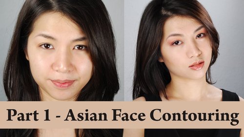 Contouring Asian face and cheeks makeup tutorial - YouTube