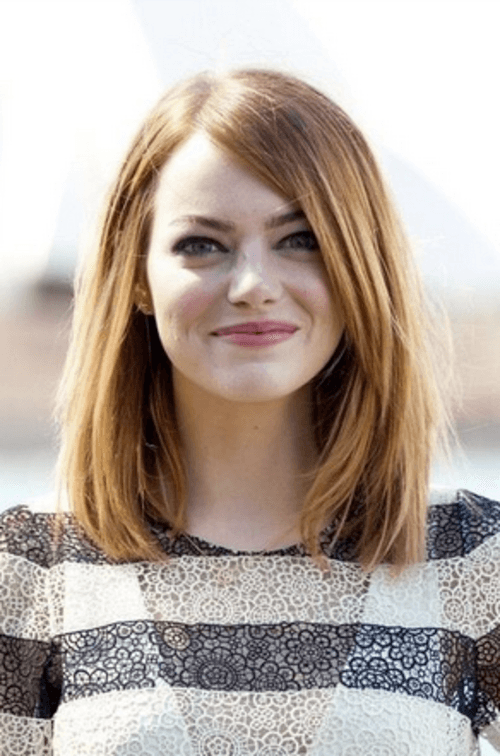  Emma Stones Shoulder Length Hair Styles - Straight Medium Haircuts