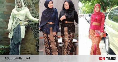 9 Inspirasi Kebaya Bali Hijab, Dipadu Songket Kian Mewah