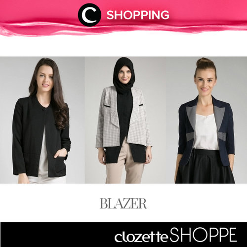 Blazer merupakan fashion item yang wajib ada di lemari kamu. Blazer disukai karena fleksibel, bisa dipakai ke acara formal maupun santai. http://bit.ly/1SHBVLm - Agar tidak bosan dengan blazer koleksimu, kamu bisa membeli blazer baru di #ClozetteSHOPPE yang menyediakan banyak pilihan. Yuk belanja!  