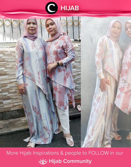 Twinning with your mom for Hari Raya's outfit is such a cute moment! Image shared by Clozetters @Sridevi_sdr. Simak inspirasi gaya Hijab dari para Clozetters hari ini di Hijab Community. Yuk, share juga gaya hijab andalan kamu.