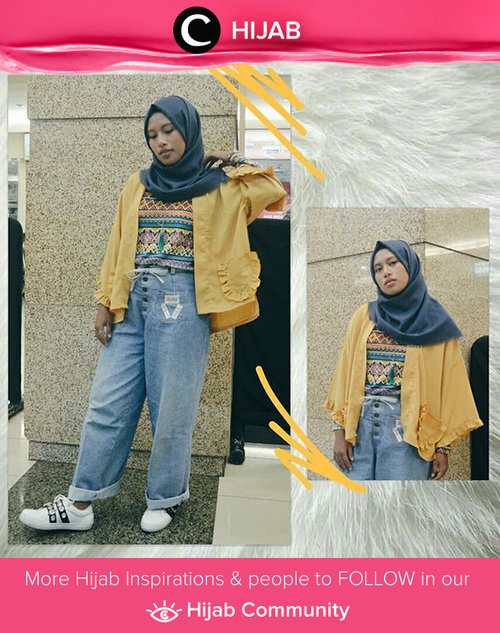 Brave yourself to wearing a yellow outfit to bright your day!mSimak inspirasi gaya Hijab dari para Clozetters hari ini di Hijab Community. Image shared by Clozetter: @wardahwow. Yuk, share juga gaya hijab andalan kamu