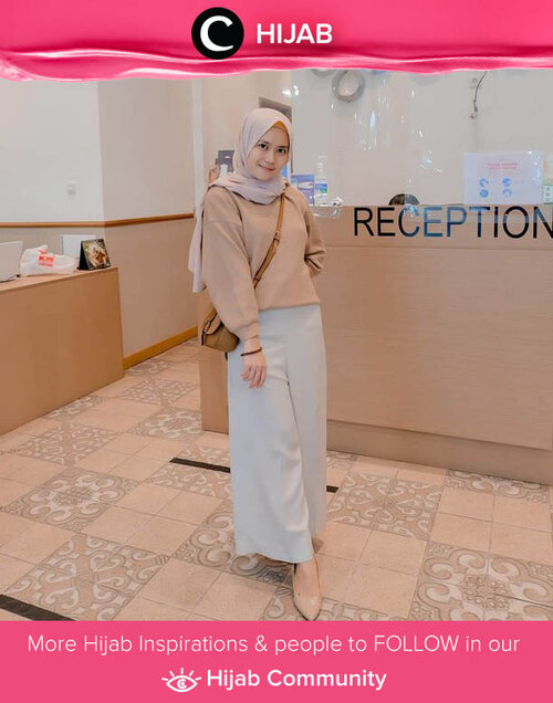 Neutral color for Thursday morning! Image shared by Clozetter @ismahanchrnns. Simak inspirasi gaya Hijab dari para Clozetters hari ini di Hijab Community. Yuk, share juga gaya hijab andalan kamu.